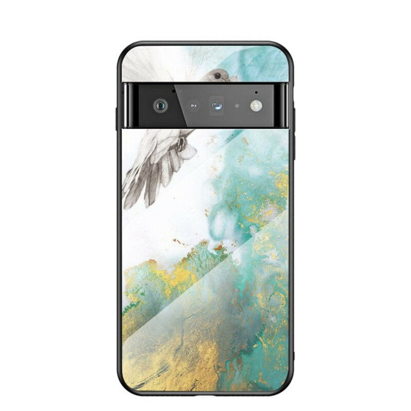 Skal Google Pixel 6 Pro Marmor Härdat Glas