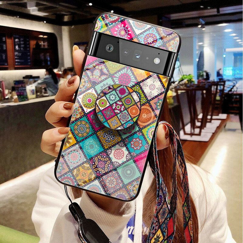 Skal Google Pixel 6 Pro Patchwork Magnetisk Hållare