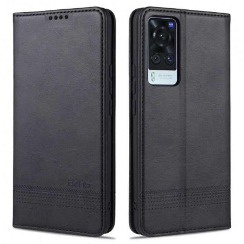 Folio-fodral Vivo X60 Läderfodral Azns Läder Styling