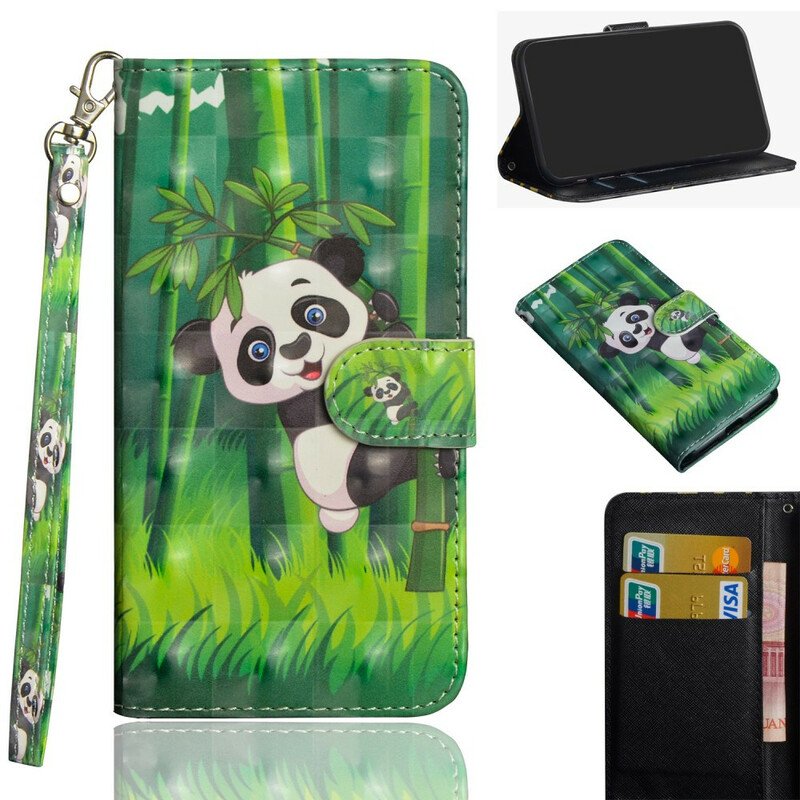 Folio-fodral Samsung Galaxy Note 20 Ultra Panda Och Bambu