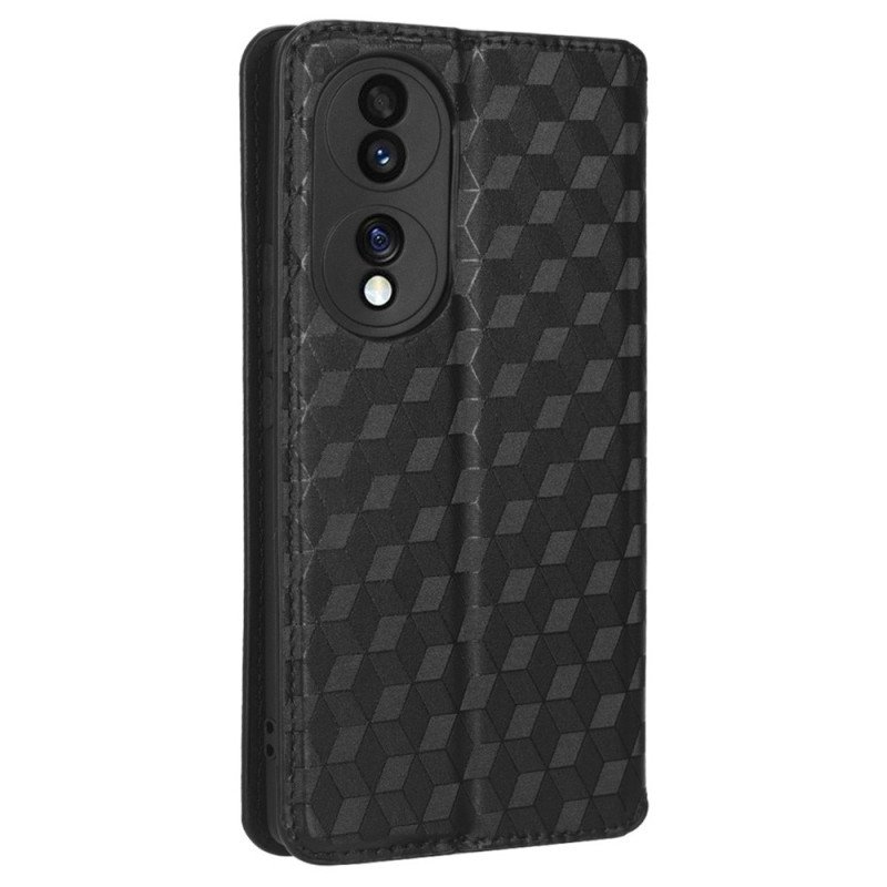 Folio-fodral Honor 70 Läderfodral 3d-kuber