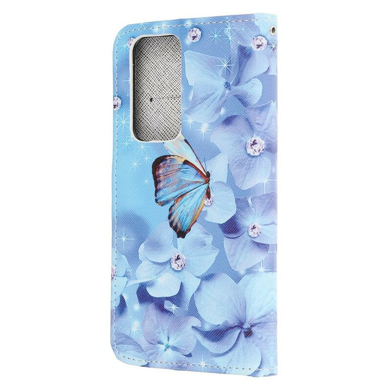 Fodral Huawei P40 Med Kedjar Strappy Diamond Butterflies