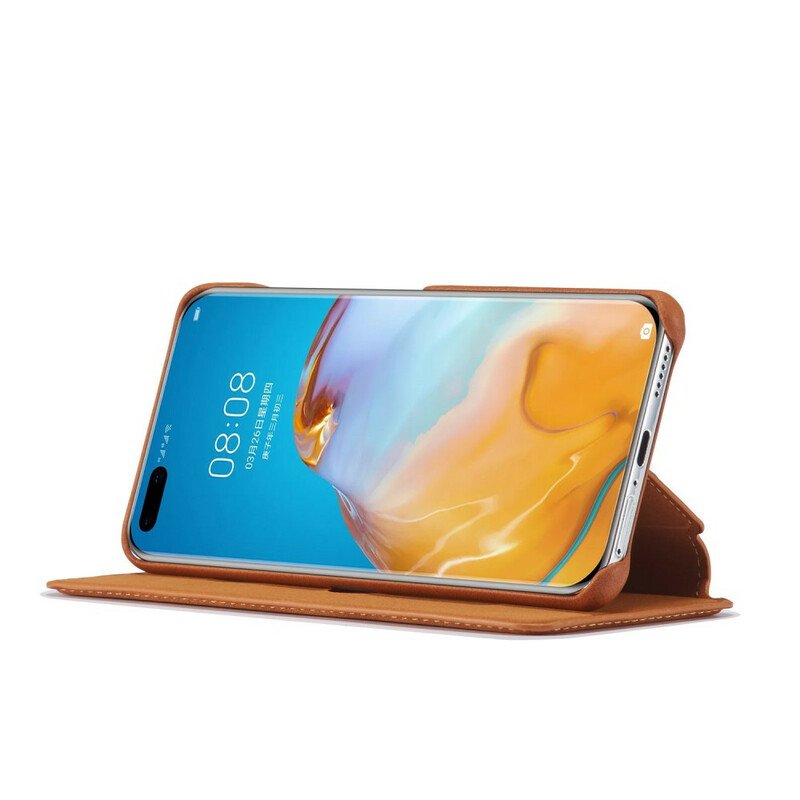 Folio-fodral Huawei P40 Läderfodral Lc.imeeke Lädereffekt