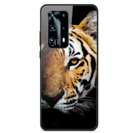 Skal Huawei P40 Realistiskt Tiger Härdat Glas