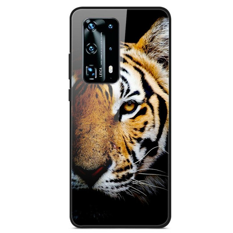 Skal Huawei P40 Realistiskt Tiger Härdat Glas