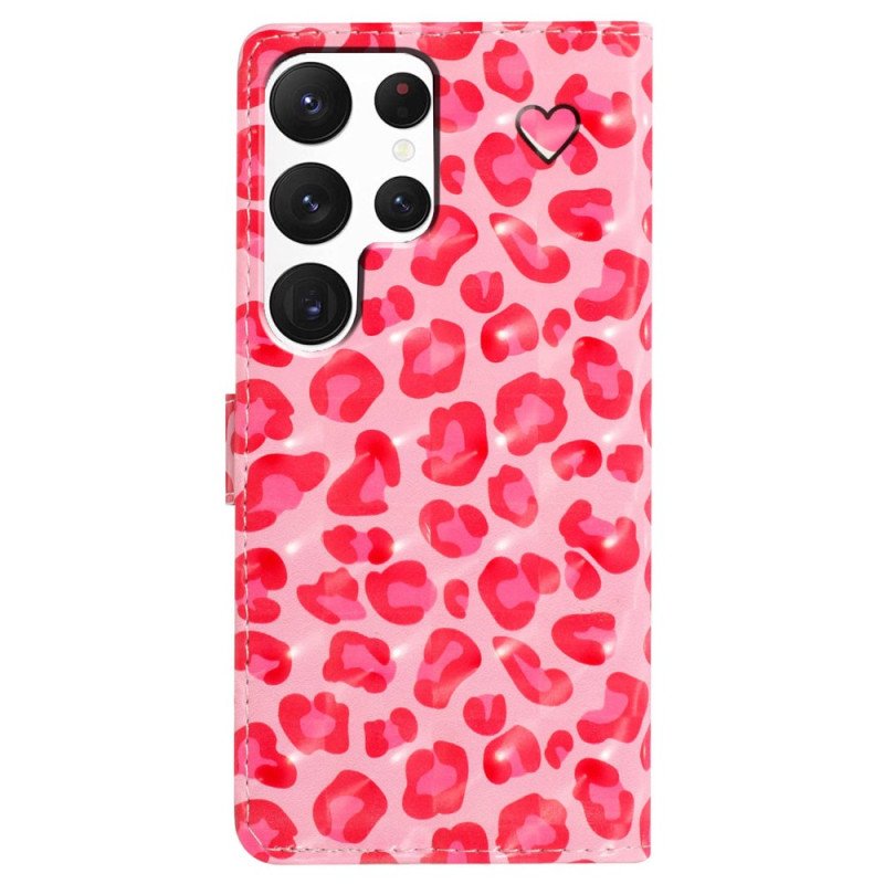 Fodral Samsung Galaxy S24 Ultra 5g Rosa Leopardtryck