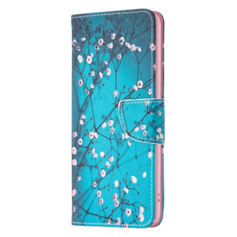 Läderfodral Samsung Galaxy S24 Ultra 5g Telefonfodral Blommande Grenar