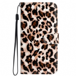 Skyddsfodral Samsung Galaxy S24 Ultra 5g Leopardtrycksband