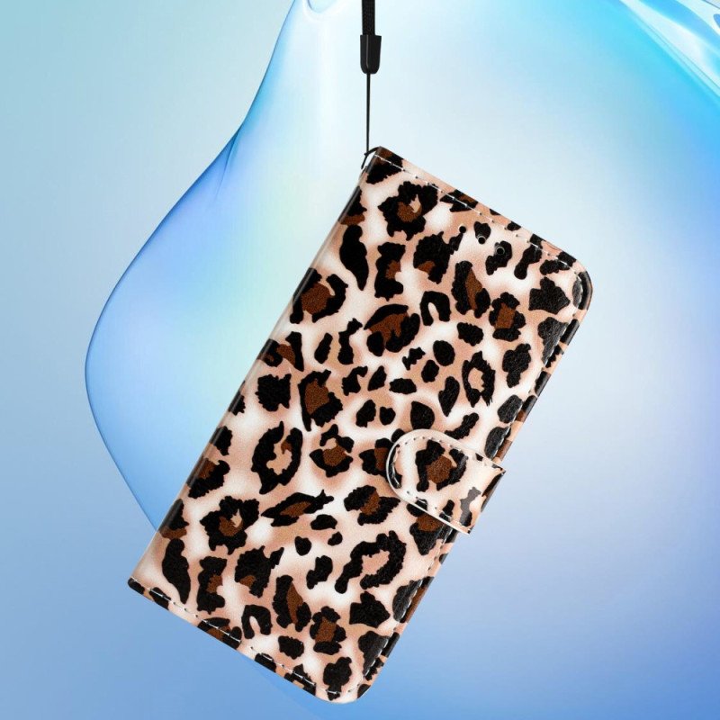 Skyddsfodral Samsung Galaxy S24 Ultra 5g Leopardtrycksband