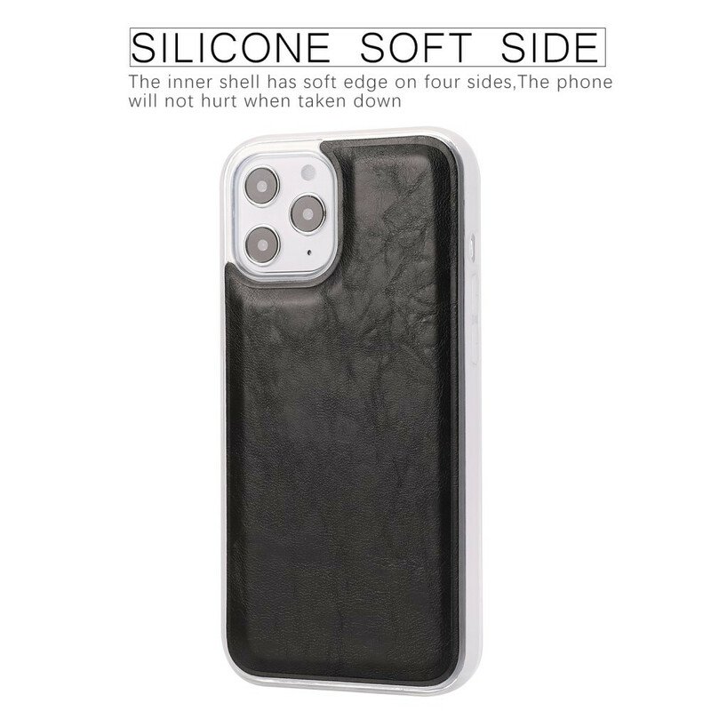 Skal Fodral iPhone 12 Pro Max Löstagbar Distressed Läderstil