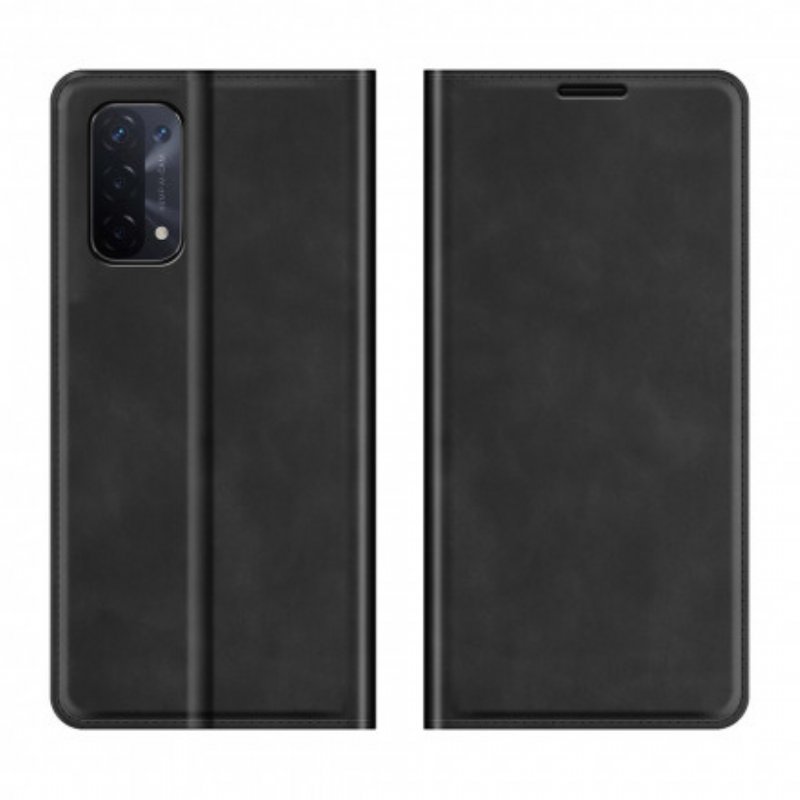 Folio-fodral Oppo A54 5G / A74 5G Läderfodral Hudberöring