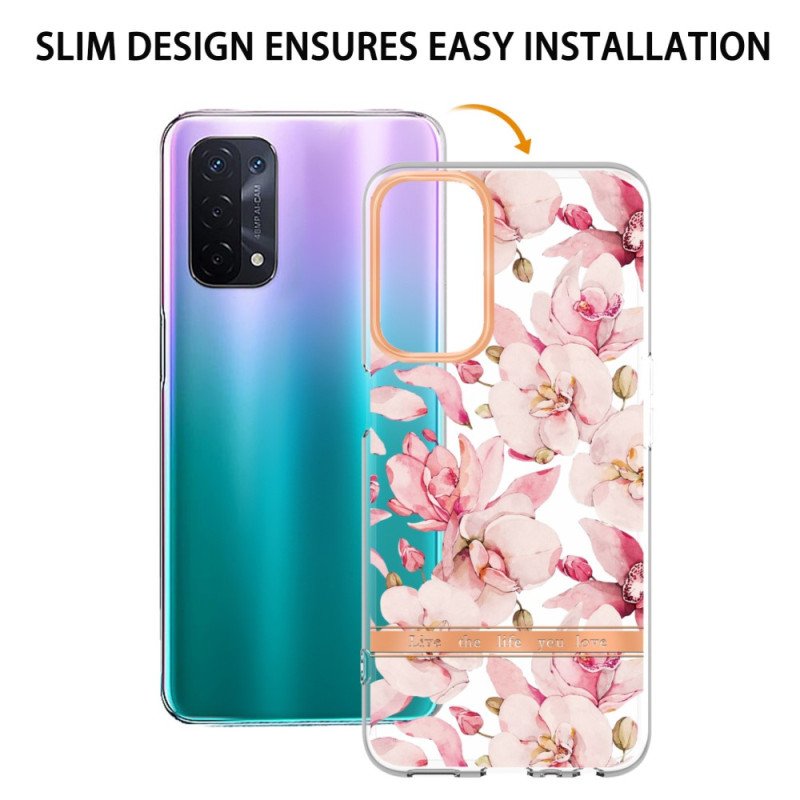 Skal Oppo A54 5G / A74 5G Sömlös Blommig