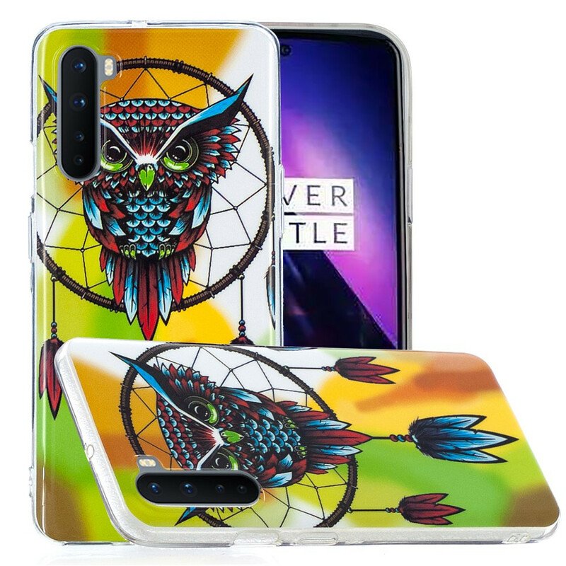 Skal OnePlus Nord Fluorescerande Owl Dream Catcher