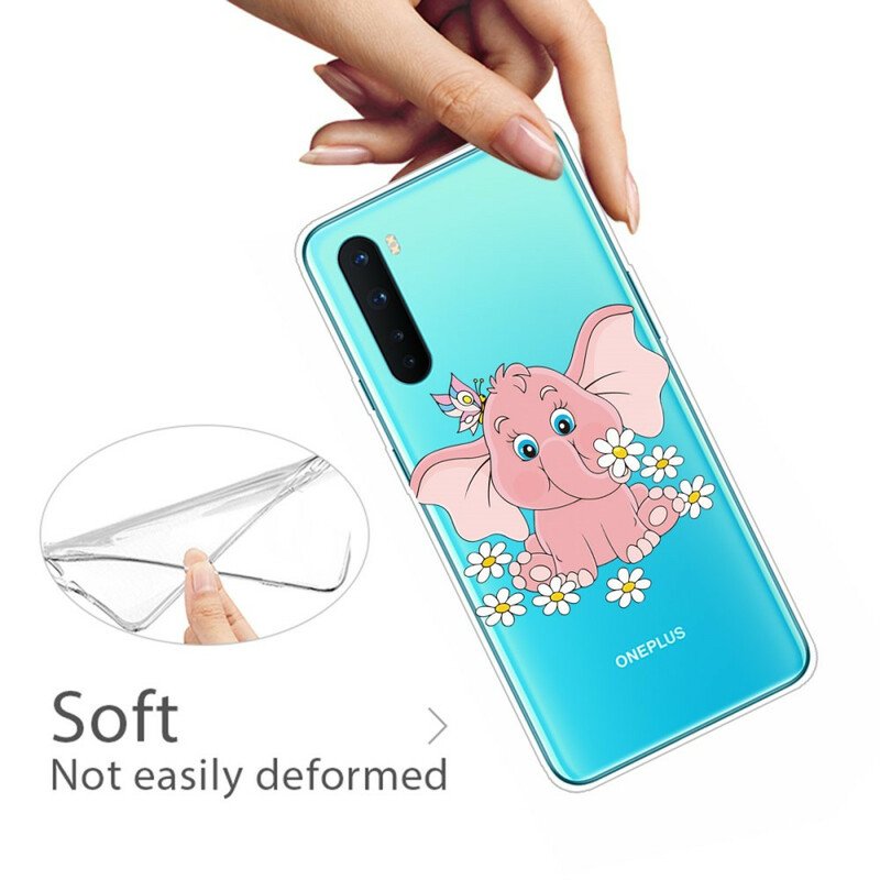 Skal OnePlus Nord Sömlös Rosa Elefant