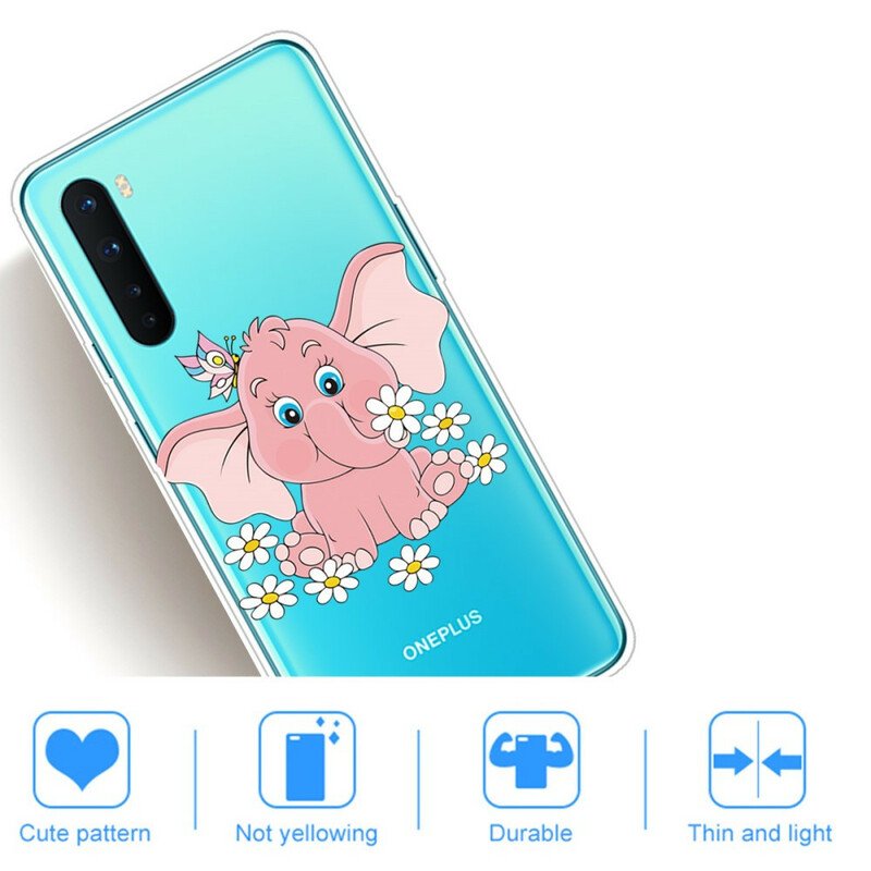 Skal OnePlus Nord Sömlös Rosa Elefant