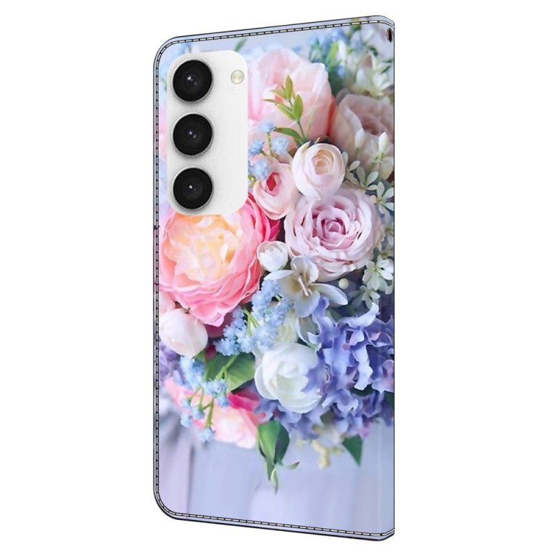 Fodral För Samsung Galaxy S24 Plus 5g Färgglada Blommor