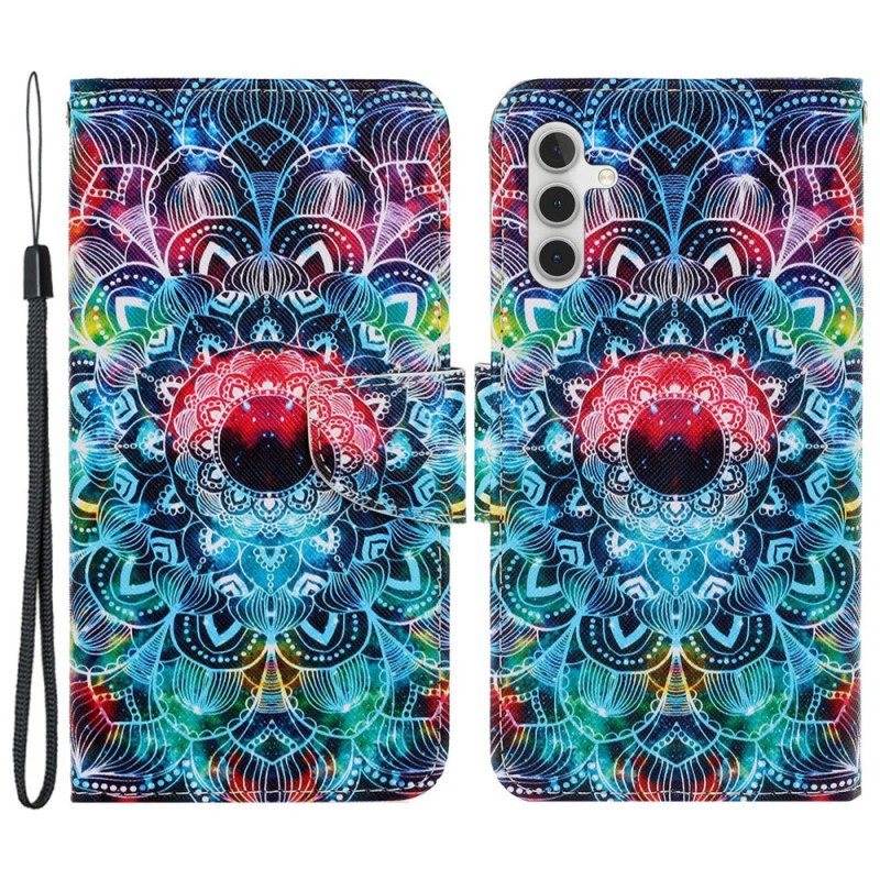 Fodral För Samsung Galaxy S24 Plus 5g Mandala Med Rem