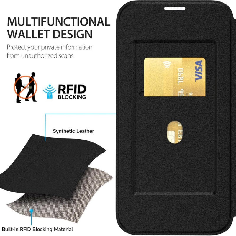 Folio-fodral Samsung Galaxy S24 Plus 5g Med Magnetisk Rfid-blockering