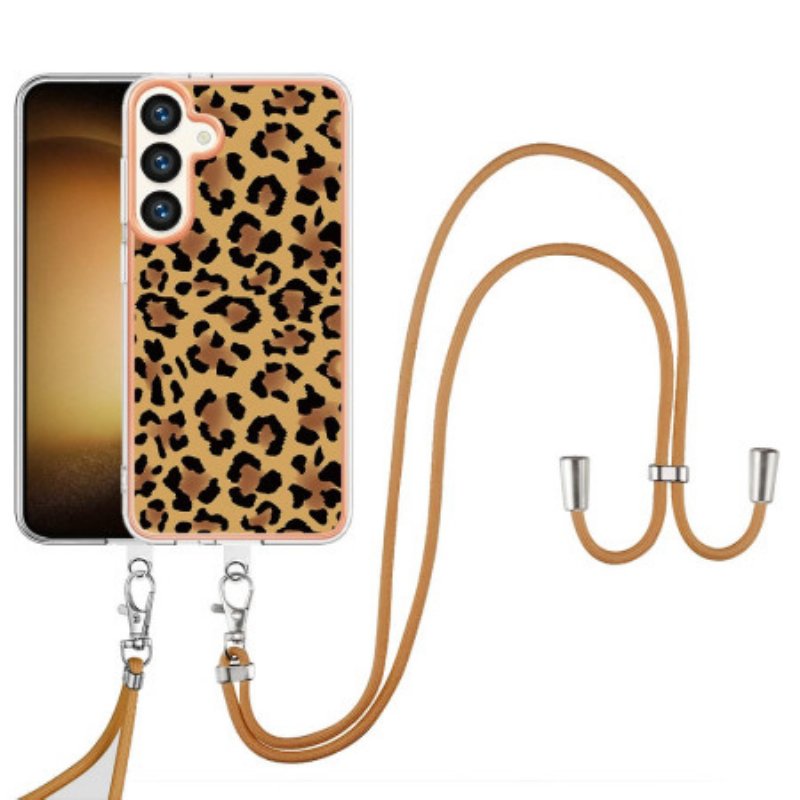 Skal Samsung Galaxy S24 Plus 5g Dragsko Leopardtryck