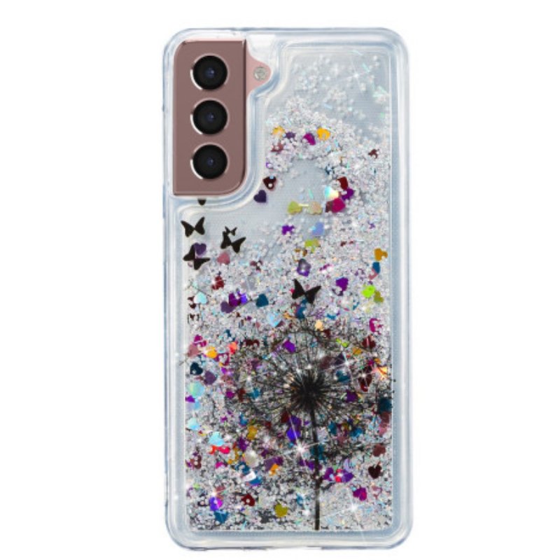 Skal Samsung Galaxy S24 Plus 5g Telefonfodral Maskros Flytande Glitter