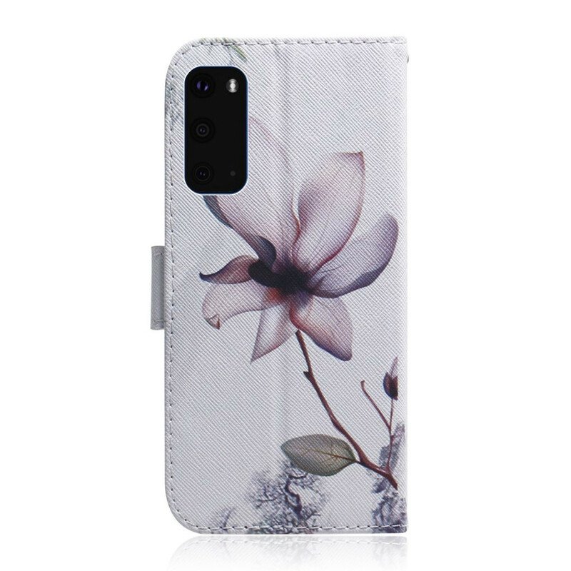 Fodral Samsung Galaxy S20 Blomma Dusty Pink