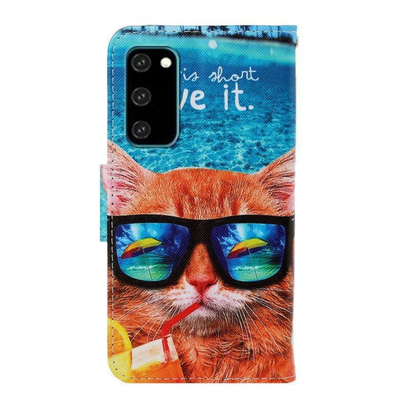 Fodral Samsung Galaxy S20 Med Kedjar Cat Live It Strappy