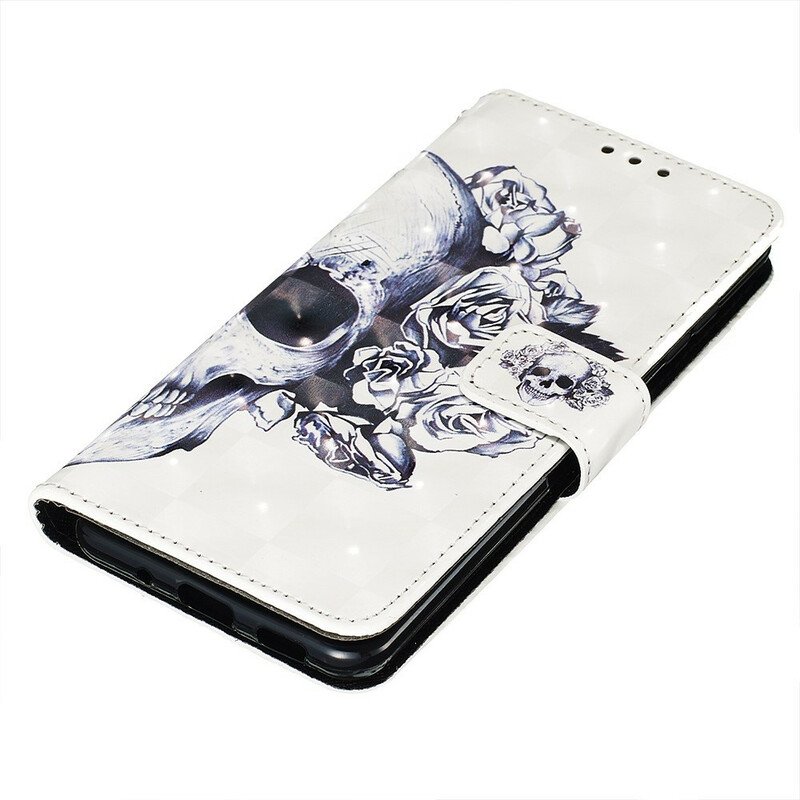 Folio-fodral Samsung Galaxy S20 Blommig Skalle