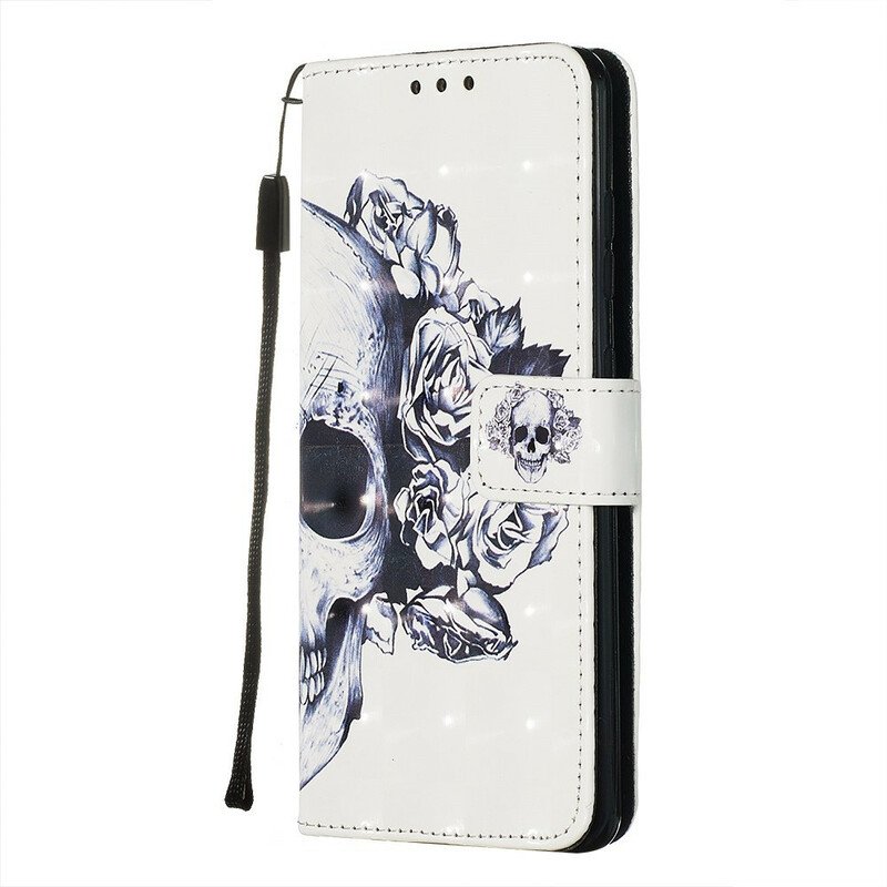 Folio-fodral Samsung Galaxy S20 Blommig Skalle