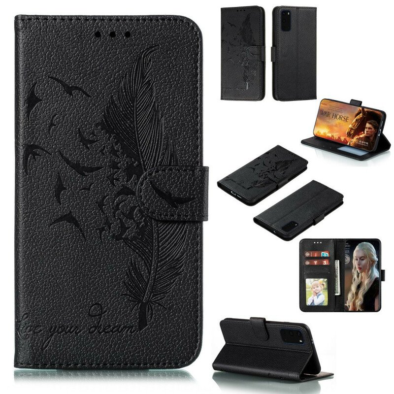 Folio-fodral Samsung Galaxy S20 Faux Leather Lev Din Dröm