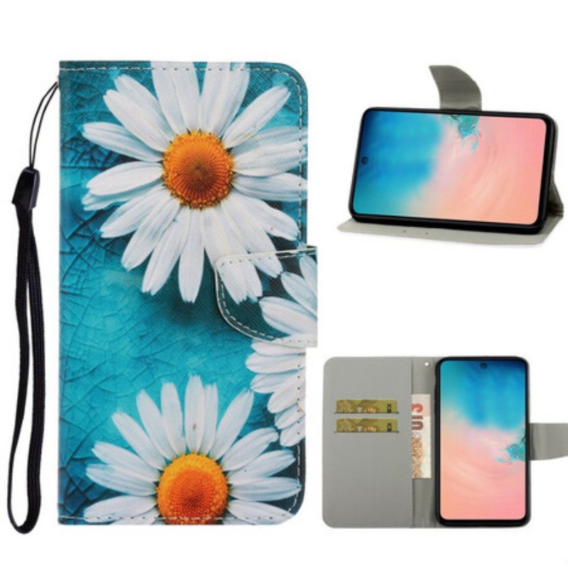 Folio-fodral Samsung Galaxy S20 Med Kedjar Thong Daisies