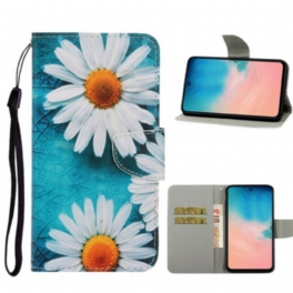 Folio-fodral Samsung Galaxy S20 Med Kedjar Thong Daisies