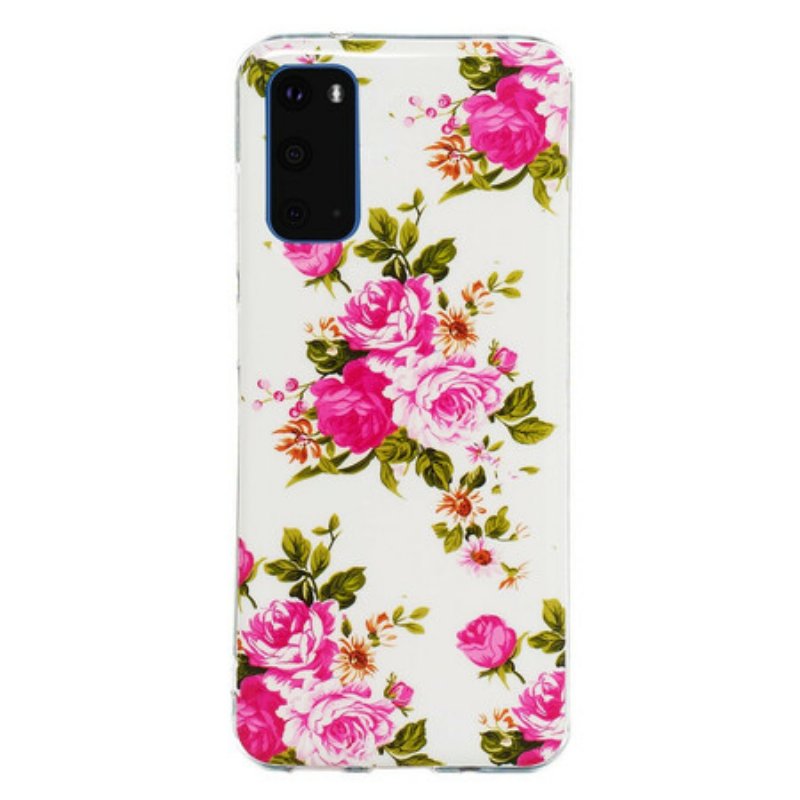 Skal Samsung Galaxy S20 Fluorescerande Liberty Flowers