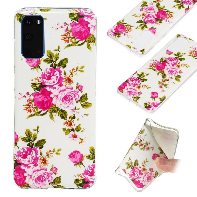 Skal Samsung Galaxy S20 Fluorescerande Liberty Flowers