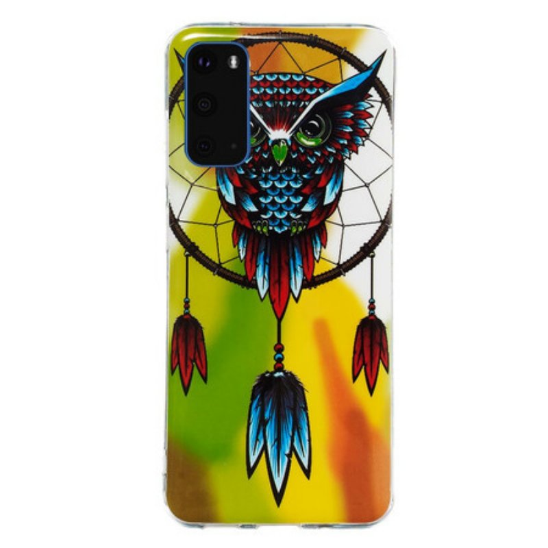 Skal Samsung Galaxy S20 Fluorescerande Owl Dream Catcher