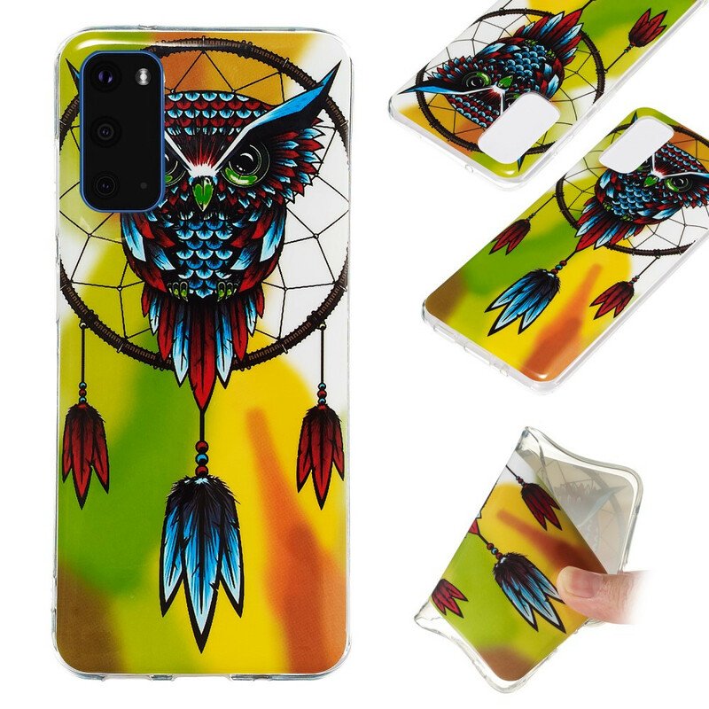 Skal Samsung Galaxy S20 Fluorescerande Owl Dream Catcher