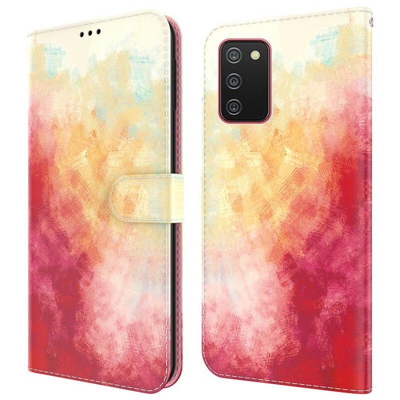 Folio-fodral Samsung Galaxy A02s Abstrakt Färgglad