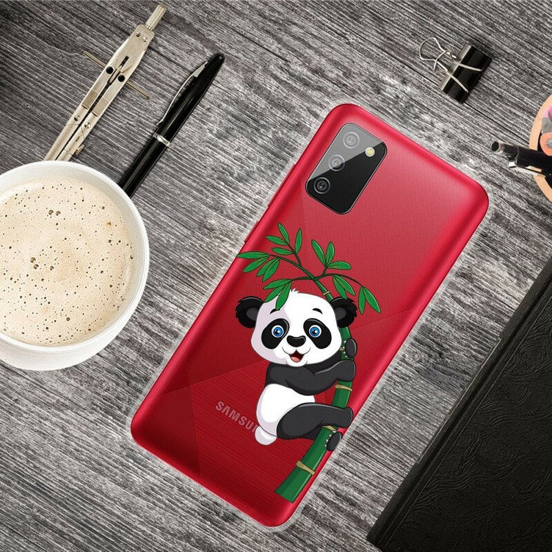 Skal Samsung Galaxy A02s Sömlös Panda På Bambu