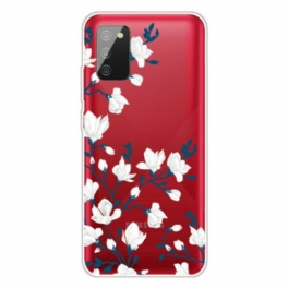 Skal Samsung Galaxy A02s Vita Blommor