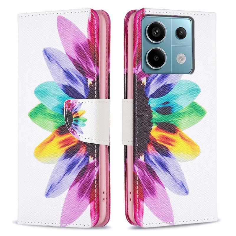 Fodral Xiaomi Redmi Note 13 Pro 4g Akvarellblomma