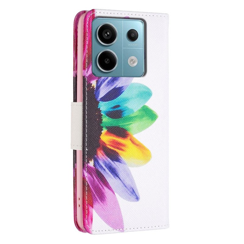 Fodral Xiaomi Redmi Note 13 Pro 4g Akvarellblomma