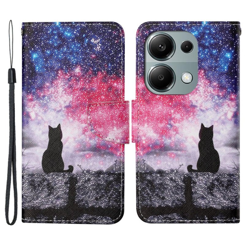 Fodral Xiaomi Redmi Note 13 Pro 4g Starry Sky And Lanyard Cat