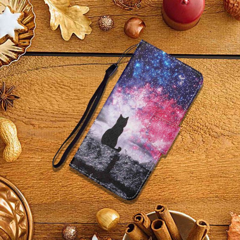 Fodral Xiaomi Redmi Note 13 Pro 4g Starry Sky And Lanyard Cat