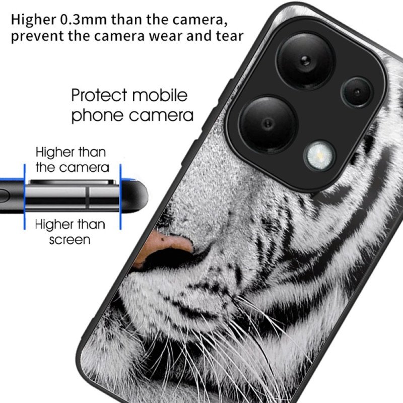 Skal Xiaomi Redmi Note 13 Pro 4g Tigerhuvud Härdat Glas