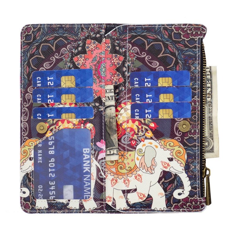 Skyddsfodral Xiaomi Redmi Note 13 Pro 4g Tribal Elephant Wallet Med Rem