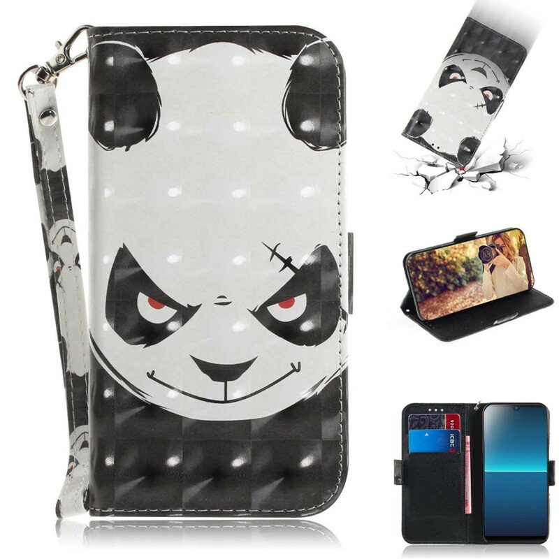 Folio-fodral Sony Xperia L4 Med Kedjar Arg Panda Med Snodd