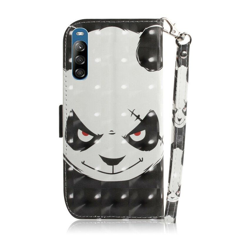 Folio-fodral Sony Xperia L4 Med Kedjar Arg Panda Med Snodd