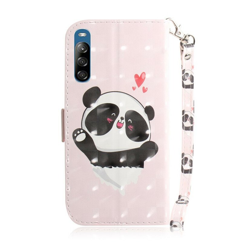 Folio-fodral Sony Xperia L4 Med Kedjar Panda Love Med Snodd