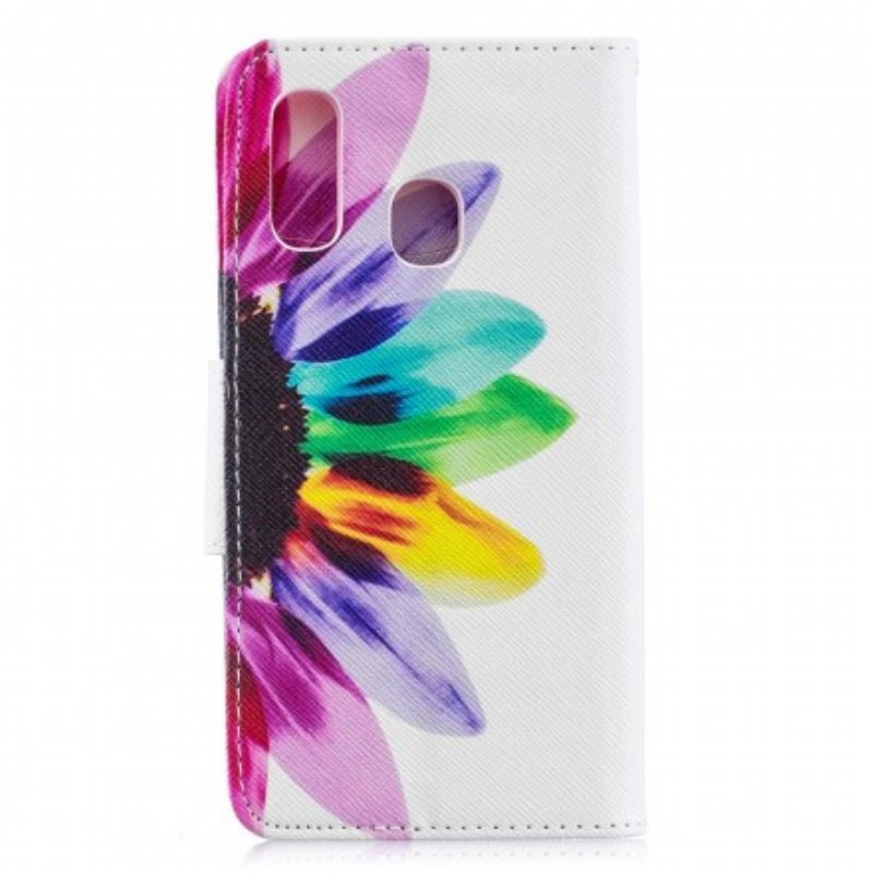 Fodral Samsung Galaxy A40 Akvarell Blomma