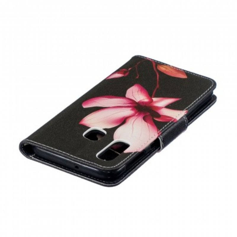 Fodral Samsung Galaxy A40 Rosa Blomma