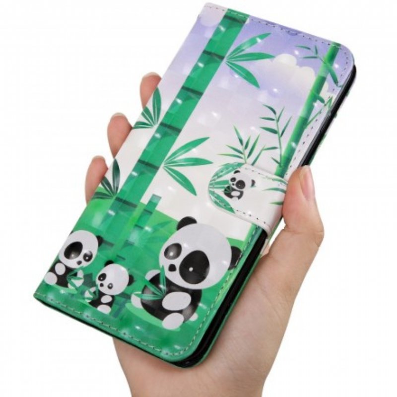 Folio-fodral Samsung Galaxy A40 Panda Familj